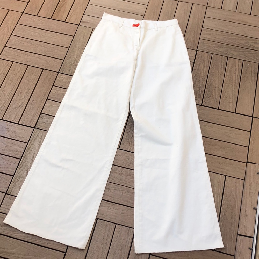 Sonia Rykiel White Wide Leg Pants